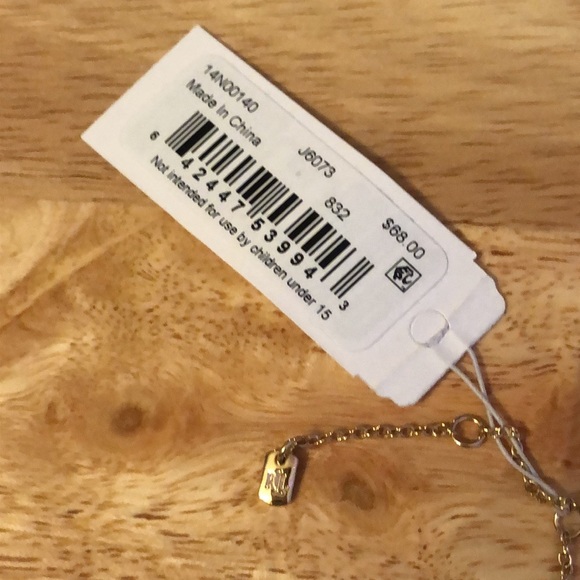 Lauren Ralph Lauren Gold Tone Triple Layer Briolette Stone Collar Necklace NWT - Picture 5 of 16